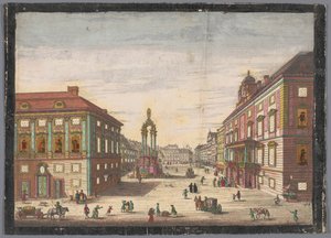 Widok na Hohe Markt w Wiedniu Zobacz Hochenmarck autorstwa Kaiserlich Franziskische Akademie (possibly)