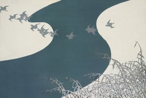 Ptaki z Momoyogusa autorstwa Kamisaka Sekka