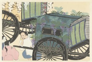 Wisteria, 1909 (odbitka drzeworytowa) autorstwa Kamisaka Sekka