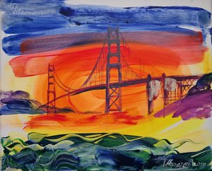 Spektakularny zachód słońca nad Golden Gate