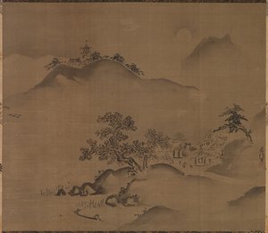 Chiński krajobraz autorstwa Kano Chikanobu