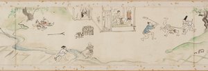 Cuda dokonane przez bodhisattwę Jizo kopię fragmentu zwoju ręcznego, okres Edo, 1627.
