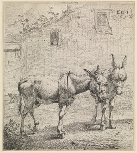 Dwa osły autorstwa Karel Dujardin