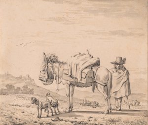 Mężczyzna z mułem autorstwa Karel Dujardin
