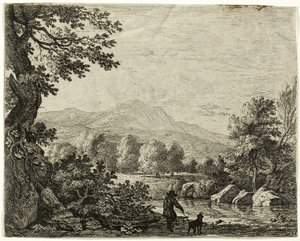 Człowiek z psem autorstwa Karel Dujardin