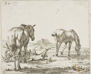 Dwa konie pługiem autorstwa Karel Dujardin