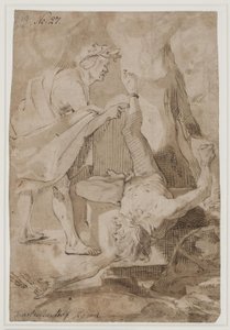 Apollo skórki Marsjas autorstwa Karel van III Mander