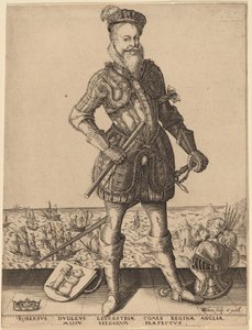 Robert Dudley, hrabia Leicester autorstwa Karel van Sichem after Christoffel