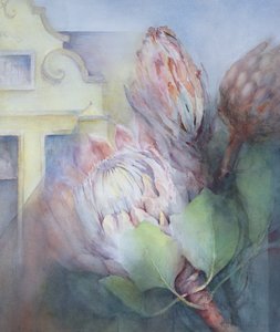 Protea w Stellenbosch, 1992 (wc) autorstwa Karen Armitage
