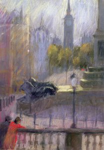 Trafalgar Square (pastel na papierze) autorstwa Karen Armitage