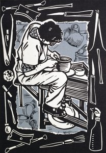 Potter, 1998 (linoryt na papierze)