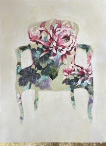 Elegancki fotel w kwiatowe wzory