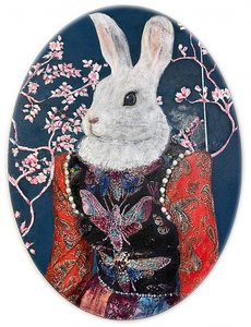 Pełen fantazji portret królika autorstwa Karenina Fabrizzi
