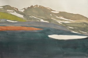 Widok na jezioro w Snowy Mountain