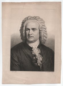 Johann Sebastian Bach (1685-1750) (ok. 1850, rycina) autorstwa Karl & Andorff Friedrich August (1819 1875) Jager