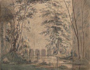 Zalane Ruiny Klasztoru, ca. 1824. autorstwa Carl Blechen