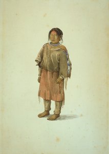 Dziewczyna z czarnymi stopami autorstwa Karl Bodmer