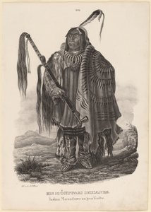 Indianin Monitari autorstwa Karl Bodmer