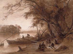 Obozowisko podróżników na Missouri autorstwa Karl Bodmer