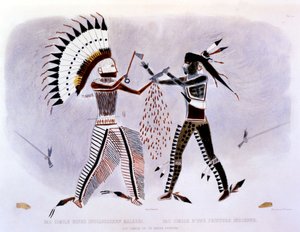 Faksymile obrazu indyjskiego, 1843-44 autorstwa Karl Bodmer