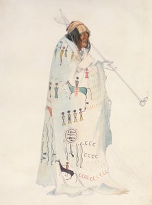 Piegan Blackfeet Man autorstwa Karl Bodmer