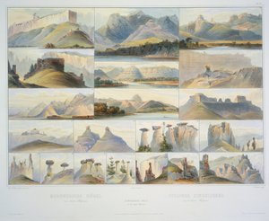Niezwykłe wzgórza w Upper Missouri autorstwa Karl Bodmer