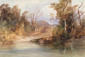 Widok na Missouri, grób kosa autorstwa Karl Bodmer