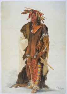 Wahk-ta-Ge-Li. Wojownik Siuksów autorstwa Karl Bodmer