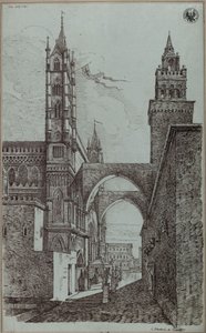 „Widok katedry w Palermo” autorstwa Karl Friedrich Schinkel