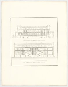 Widoki zamku w Krzescowicach, arkusz 50 z serii „Zbiór projektów architektonicznych” autorstwa Karl Friedrich Schinkel