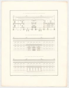 Widoki zamku w Krzescowicach, arkusz 51 z serii „Zbiór projektów architektonicznych” autorstwa Karl Friedrich Schinkel