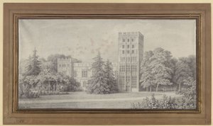 Berlin. Dom kawalerski na Wyspie Pawiej. Widok autorstwa Karl Friedrich Schinkel
