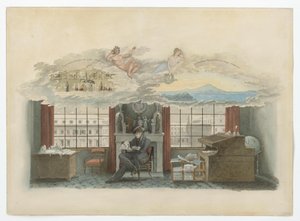 Berlin, Klosterstraße. Instytut Handlowy. Beuth w swoim mieszkaniu służbowym autorstwa Karl Friedrich Schinkel