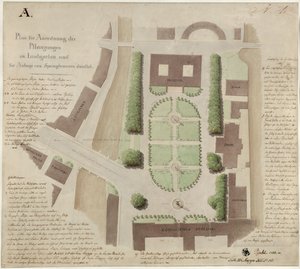 Berlin, Unter den Linden. Projekt zagospodarowania Lustgarten autorstwa Karl Friedrich Schinkel