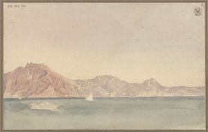 Widok z mieszkania Schinkla w Neapolu na wybrzeże w pobliżu Sorrento autorstwa Karl Friedrich Schinkel