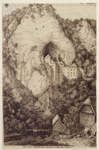 Zamek Predjama czyli Lueg, XII godzin od Triestu autorstwa Karl Friedrich Schinkel