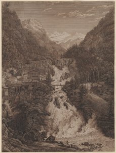 Wodospad koło Wildbad Gastein autorstwa Karl Friedrich Schinkel