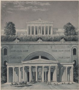 Rezydencja księcia. Wjazd do zamku autorstwa Karl Friedrich Schinkel