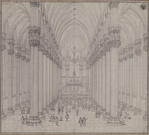 Wnętrze katedry w Mediolanie autorstwa Karl Friedrich Schinkel