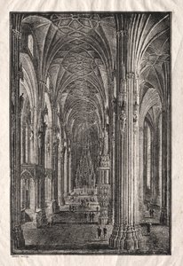 Wnętrze katedry św. 1810. autorstwa Karl Friedrich Schinkel