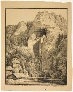 Zamek Predjama i Krein, dwanaście godzin od Triestu autorstwa Karl Friedrich Schinkel