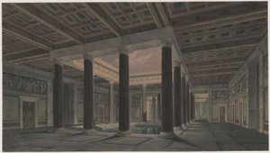 Pałac Orianda na Krymie. Antyczny projekt. Wielkie atrium autorstwa Karl Friedrich Schinkel