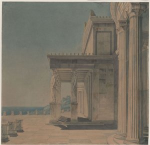 Pałac Orianda na Krymie. Antyczny projekt. Sala Koren autorstwa Karl Friedrich Schinkel