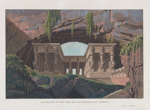 Scenografia do opery Czarodziejski flet Wolfganga Amadeusza Mozarta, 1847-1849. autorstwa Karl Friedrich Schinkel