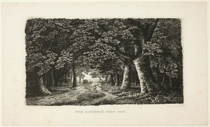 Leśna ścieżka z trenerem autorstwa Karl Friedrich Schinkel