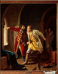 Ostatnie minuty pierwszego fałszywego Dymitra (Dymitr II z Rosji, ne Gregori Otrepiev autorstwa Karl Gottlieb Wenig