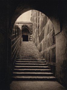 Hebron, Haram, Schody (zdjęcie czarno-białe)