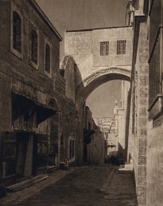 Jerozolima, Ecce Homo-Arch (zdjęcie czarno-białe) autorstwa Karl Grober