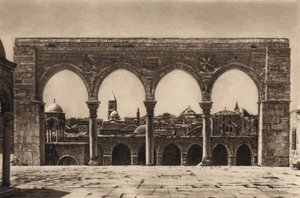 Jerozolima, Miejsce Świątyni (zdjęcie czarno-białe) autorstwa Karl Grober
