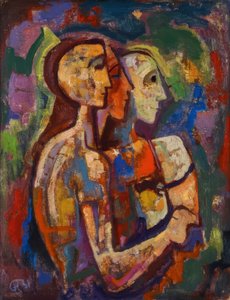 Trzej młodzieńcy autorstwa Karl Hofer